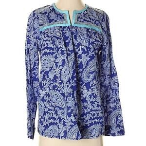 J. CREW Paisley Print Blouse